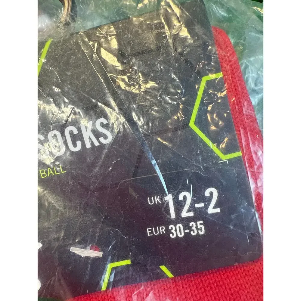 New Bundle 3 Red Umbro Football Socks Umbro Soccer Youth Club Socks Size 2.5
